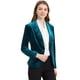 thumbnail image 1 of Chaqueta de terciopelo Allegra K para Mujer con Botones y Cuello Chal Lago Azul L, 1 of 7