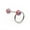 Red, variant on Tongue Barbell with Knock Door and Colorful Acrylic Ball Design 14G