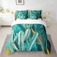 thumbnail image 2 of Green Cactus Comforter Set With Sheets 7 Piece,Succulents Bed In A Bag Twin Size Palm Leaves Bedding Sets Teens Adult,Tropical Botanical Sheet Set With Comforter,Reversible, 2 of 5