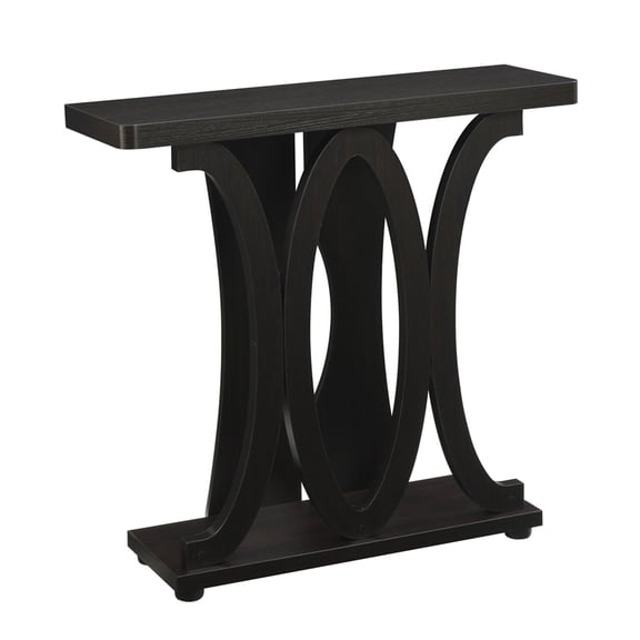 Pemberly Row Modern Console Table in Espresso Wood Finish