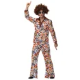 thumbnail image 4 of Disfraz de hippie retro de los años 70 y 80 para hombre y mujer, disfraz de discoteca, rock, hip-hop, para cosplay, parejas, fiesta de Halloween, Purim, disfraces de fantasía, 4 of 5