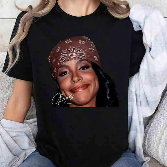 Unisex Aaliyah Singer Retro Graphic T-Shirt, Sizes S-5XL, Tbun