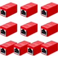 TRAHOO10 Pieces RJ45 Coupler, Extension Adapter Network