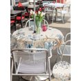 thumbnail image 4 of Outdoor Tablecloth with Umbrella Hole & Zipper, Blue Beige Coastal Round Tablecloth 54 Inch, Beach Starfish Summer Eucalyptus Rustic Patio Table Cover Waterproof Table Cloth for Picnic/Party, 4 of 7