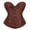 Coffee, variant on Corset for Women Overbust Bustier Top Basque Gothic Plus Size Black Renaissance (Pink, XS)