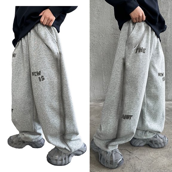 Sweatpants for Boys Kids Active Joggers Pants Casual Pants Elastic Waist Wide Leg School Uniforms for Boys Back To School Clothes Teen 13-14 Years Boys Pants