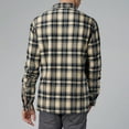 thumbnail image 5 of Brglopf Men's Flannel Shirts Classic Plaid Long Sleeve Shirt Soft Comfy Casual Fashion Button Down Shirts Jackets with Pocket Beige S, 5 of 7