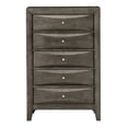 thumbnail image 3 of Maklaine Contemporary Engineered Wood 5 Drawer Chest in Gray, 3 of 5