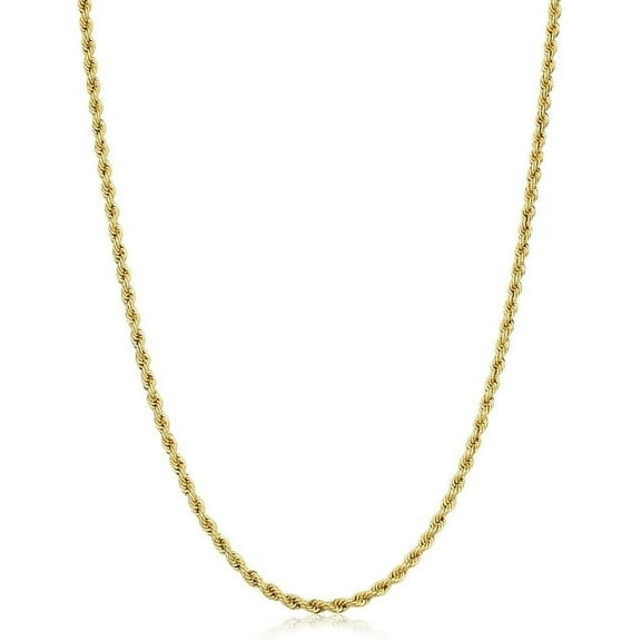 Zhuge Solid 14k Yellow Gold Filled Rope Chain Necklace (2.1 mm, 18 inch)