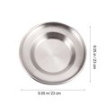 thumbnail image 2 of Assiette en Acier Inoxydable Assiette Ronde Assiette à Dessert Assiette de Service Alimentaire, 2 of 7