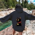 thumbnail image 2 of EHQJNJ Sweat à Capuche Surdimensionné pour Femmes Cœur Imprimé Chat et Chien Réchauffant Décontracté à Cordon Sweat à Capuche Zippé pour Femmes Pull Graphique, 2 of 5