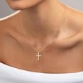 thumbnail image 2 of Layered Cross Necklace for Women, 14K Gold Plated/Sterling Silver Plated Choker Necklaces for Women Stack Simple Cross Pendant Necklaces Jewelry for Women Girls Trendy, 2 of 5