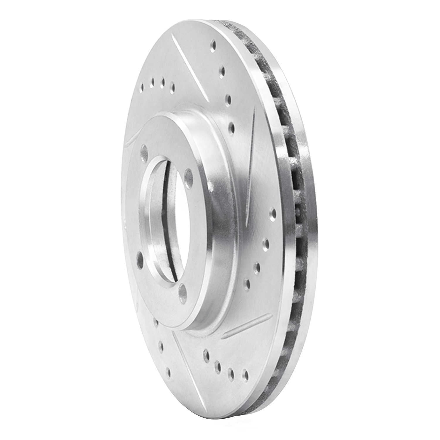 Dynamic Friction Company 631-76024R DFC Brake Rotor - Drilled And Slotted - Silver