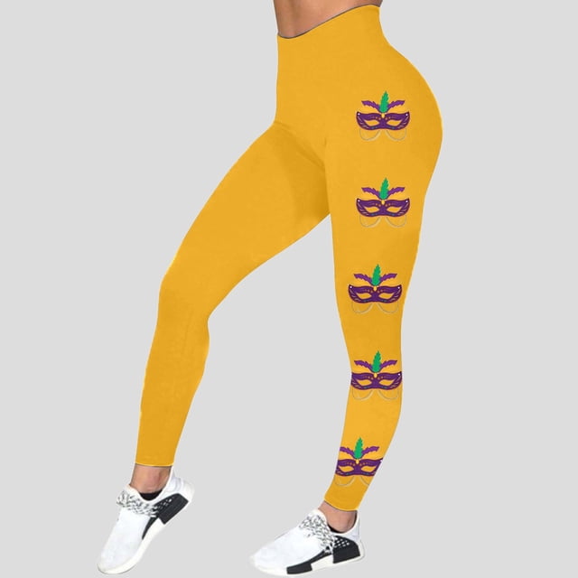 MKLEKYY Leggings deportivos para mujer Leggings deportivos de yoga con control estampado Leggings de cintura alta para mujer 4673