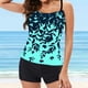 thumbnail image 2 of Gibobby Conjunto de Traje de Baño para Mujer Bikini Split Print Set Suspender Traje de baño digital grande para mujer Trajes de baño de playa Tankinis Se(Verde de menta,G), 2 of 5
