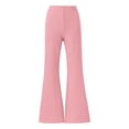 thumbnail image 5 of Pantalones rectos de yoga para mujer: tiro medio, pierna ancha, cintura elástica, bolsillos laterales profundos, lavado a mano, poliéster-spandex, tallas XS-XL, para el trabajo/el fin de semana., 5 of 5