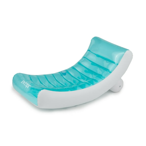 Intex Adult Transparent Blue Inflatable Rockin' Lounge Swimming Pool Lounge Chair