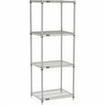 thumbnail image 2 of Nexel 5 Tier Silver Epoxy Wire Shelving Starter Unit, 24"W x 21"D x 74"H, 2 of 5