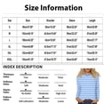 thumbnail image 4 of TRUBKH Long Sleeve Shirts for Women Turtleneck Tops for Women Going Out Tops for Women Ribbed Tops for Women Shirts Round Neck Long Sleeve Fall Fashion Tops Blouses Clothes Blazers for Women Blue Xl, 4 of 7