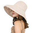 thumbnail image 2 of Sombrero para el sol para mujer con protección UV Sombrero para el sol al aire libre plegable de ala ancha, 2 of 4