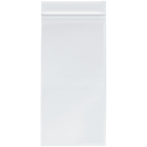 Plymor 4" x 8" (Pack of 100), 4 Mil Heavy Duty Zipper Reclosable Plastic Bags