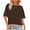 Brown, variant on 3/4 Sleeve Tops for Lady 3/4 Sleeve Tops for Women Lightweight Crewneck Color Block Tee Shirt, Basic Summer Loose Tees Dressy Casual Blouse T-Shirt Brown L