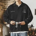 thumbnail image 4 of Camiseta polo con bordado gráfico para hombre, ropa estética negra de primera calidad, sudaderas abotonadas, una pieza, It Luxury 2024, talla A, 4 of 5