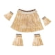 thumbnail image 3 of Conjunto de falda de hierba hawaiana con bandas para brazos y piernas para fiestas. Talla S, 3 of 9