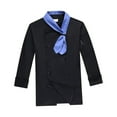 thumbnail image 3 of kusrkot Long Sleeve Chef Jackets ,Baking Cook Wear, Unisex with Scarf ,uniform ,Chef Black sleeve L, 3 of 9