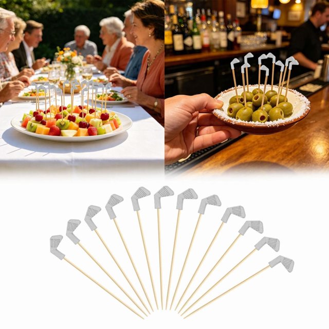 Party Supplies Set Disposable Themed Toothpicks Multipurpose Decoration Sticks for Buffet Wedding and Festival Use