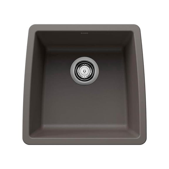 Blanco 443124 17 in. Performa Silgranti Undermount Bar Sink - Volcano Gray