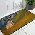 thumbnail image 2 of ONETECH Deer Antlers Flowers Square Floor Mat Indoor Outdoor Felt Rug 19.68*47.24 in, 2 of 6