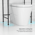 thumbnail image 3 of Home Zone Living 3-Tier Over the Toilet Bathroom Storage Organizer with Wide Stabilizing Base, Matte Black, 3 of 7