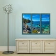 thumbnail image 3 of IDEA4WALL Wall Murals for Bedroom Fake Window Beach Blue Window Removable Wallpaper Peel and Stick Wall Stickers - 36x48 inches, 3 of 4