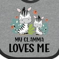 thumbnail image 4 of Inktastic Zebra My Glamma Loves Me Boys or Girls Baby Bib, 4 of 4