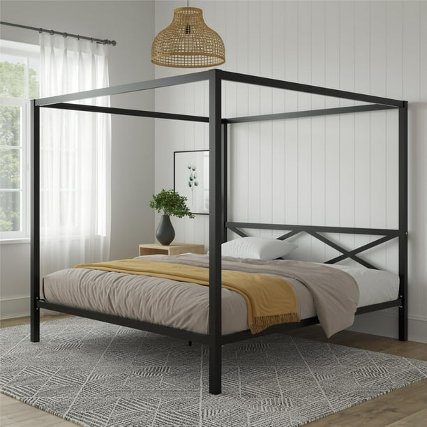 Metal canopy bed walmart outlet