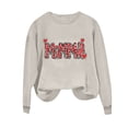 thumbnail image 3 of Women's Mama Printed Crewneck Sweatshirt Long Sleeve fashion Graphic Casual Pullover Tops for Daily Wear (XL, Khaki), 3 of 5