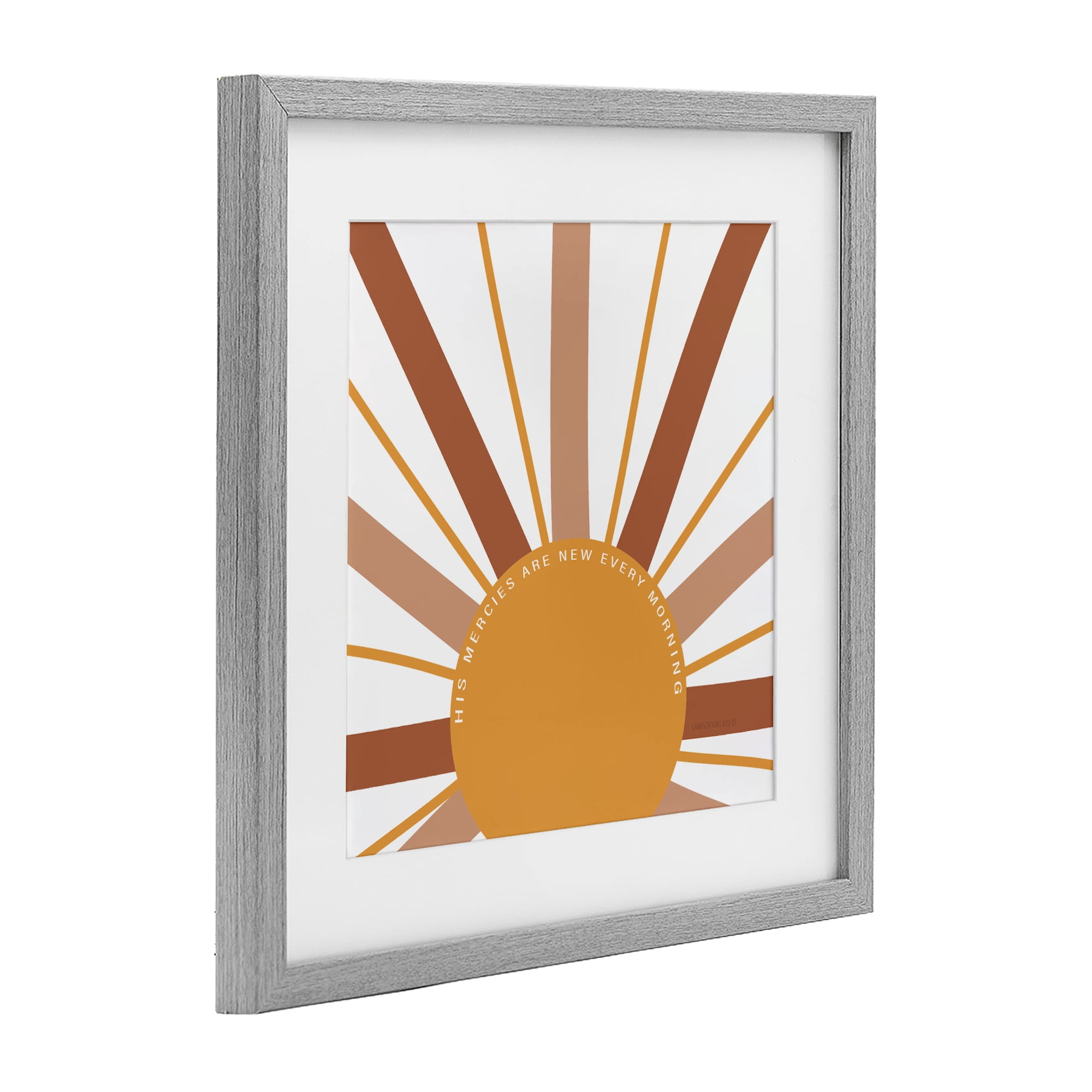 Stupell Industries His Mercies Every Morning Gray Framed Print Under Glass, design by SD Graphics Studio