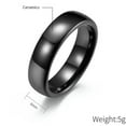 thumbnail image 2 of 4mm/6mm White/Black Ceramics Band Men Women's Wedding Engagement Ring Size 6-12, 2 of 9
