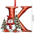 thumbnail image 3 of Mecorevxz 26 Letters Christmas Tree Decoration Ornaments Christmas Tree Pendants Personalized DIY Christmas Ornaments Christmas Decoration Xmas Tree Hanging Decor(K), 3 of 6