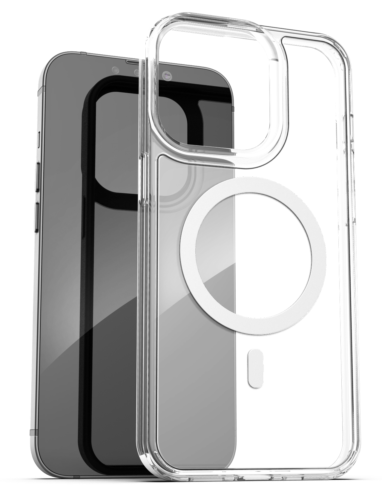 iPhone 13 Pro Frosted Clear Back Case with Belt Clip Holster - Encased