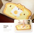 thumbnail image 3 of LAICAIW Toast Bath Mats, Soft and Absorbent Microfiber Bath Rugs, Non-Slip Shaggy Shower Carpet, Machine Wash Dry, Soft Shower Rugs for Bathroom Floor, Tub and Shower, 18 x 26, Dog, 3 of 7