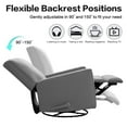 thumbnail image 4 of Fairyland Rocking Recliner Chair for Adults, Swivel Glider Rocker for Nursery, Nursing Rocking Chair for Living Room, Small Spaces (Grey), 4 of 5