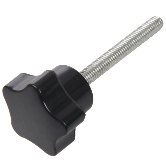 Poignée Filetée Mâle à Tête en Plastique à Verrouillage en Étoile de 12 Pcs M6 x 50 mm