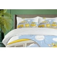 thumbnail image 4 of Ambesonne Happy Camper Duvet Cover Sets, Pastel Cartoon Van Car, 2-Queen, White Multicolor, 4 of 7