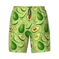 thumbnail image 4 of Lsque Mens Swim Trunks Green Avocado Pattern - Bathing Suit Compression Liner - Beach Swim Shorts Swimwear - (S-3XL) - Stretch Quick Dry -Small, 4 of 9