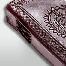 Leather Journal Vintage Heart Embossed Leather Notebook Personal Diary (Handmade Paper)
