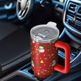 thumbnail image 6 of Red Christmas Snowman Pattern Tumbler with Handle and Lid,40oz Double Wall Vacuum Insulated Tumbler,Cups Gift for Women and Men, 6 of 7