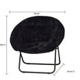 Mainstays Plush Saucer Chair, Black