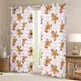 thumbnail image 2 of Homewish Gingerbread Man Blackout Curtains Set of 2 (52x84 Each) for Teens Boys Girls,Merry Christmas Window Curtains,Geometric Stripes Curtains and Drapes,Breathable Home Decor, 2 of 6